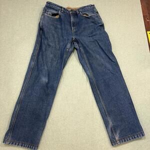 Duluth Trading Fleece Lined Flex Ballroom Jeans Dark Wash Men's 34x32 EUC